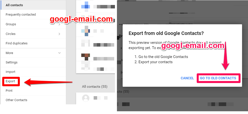 how to export gmail contacts